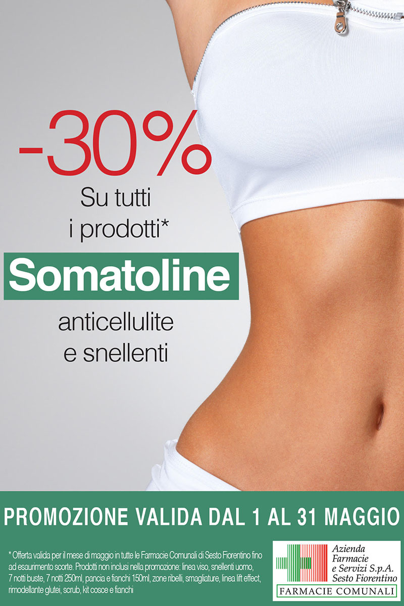 Sconto del 30% su tutti i prodotti* Somatoline anticellulite e snellenti